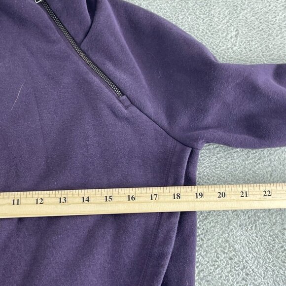 Athleta Womens Small Purple Fleece Wrap Jacket With Zipper Pockets 5311 - Picture 9 of 11